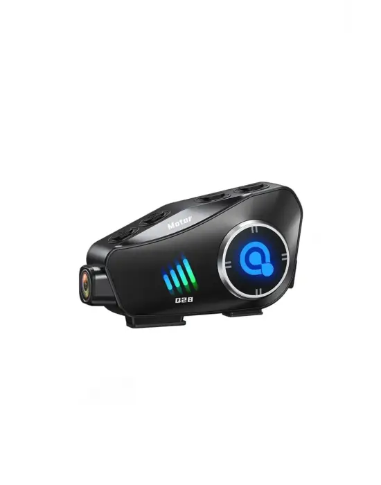 Q28 Motosiklet Kask Bluetooth Kulaklık 1080p Kamera Interkom Kulaklık Su Geçirmez Intercom