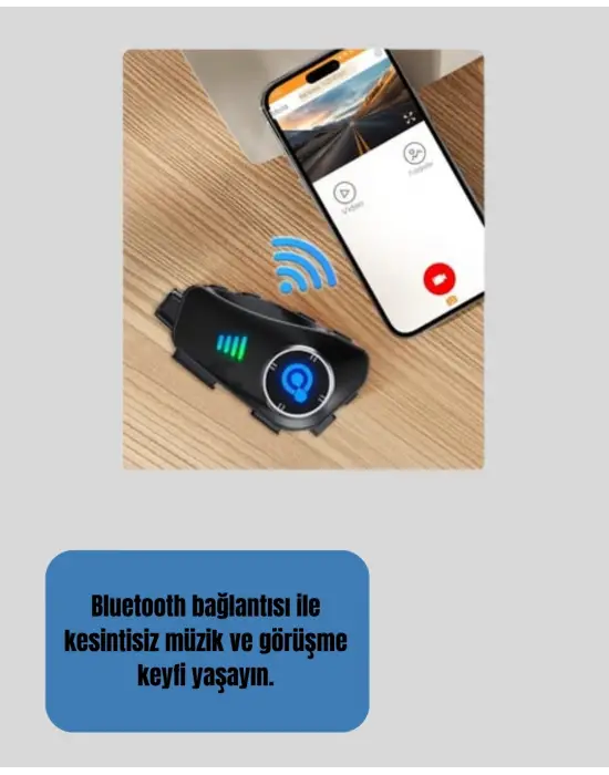 Q28 Motosiklet Kask Bluetooth Kulaklık  Full Hd 1080p Kamera