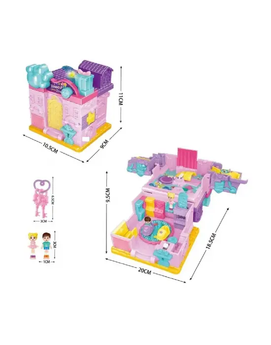 Omarı Işıklı Müzikli Aksesuarlı Ev Dekorasyonu Açılıp-Katlanır