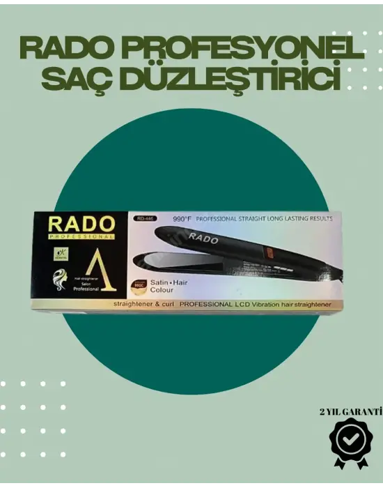 Rado Rd-446 – Titanyum Seramik, 2.5 Metre Kablo, Hızlı Isınan Saç Düzleştirici