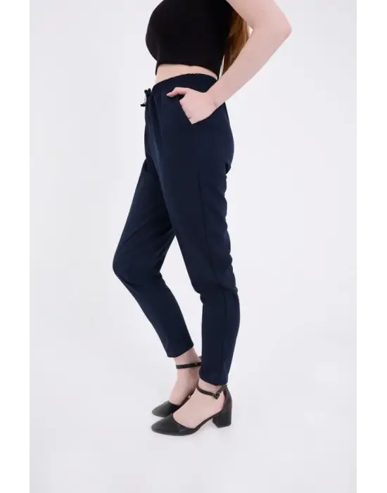 Omarı Yüksek Kaliteli Lacivert Eşofman Pantolon