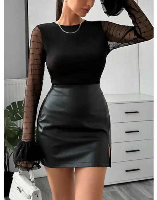 Omarı Ergonomik Tasarımlı Kadın Bisiklet Yaka Bluz