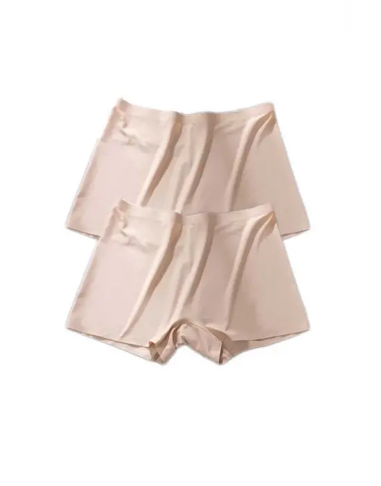 Omarı Dikişsiz Görünmez İz Yapmayan Kadın Mini Şort Boxer Seti