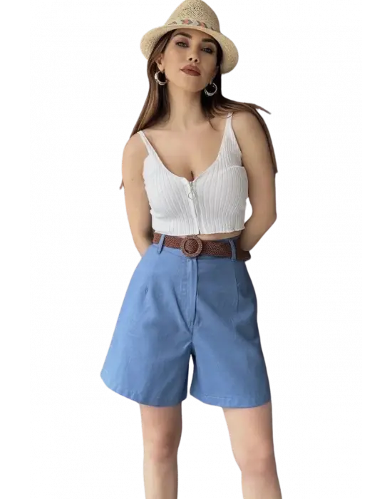 Cool Kemerli Mom Şort