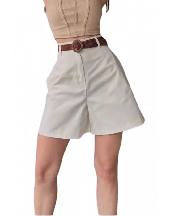 Modern Mom Şort Kemerli