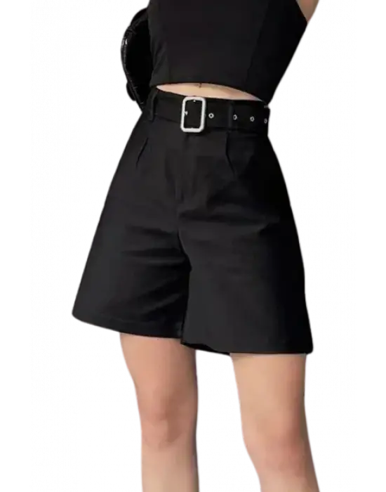 **Modern Kesim Kemerli Şort**