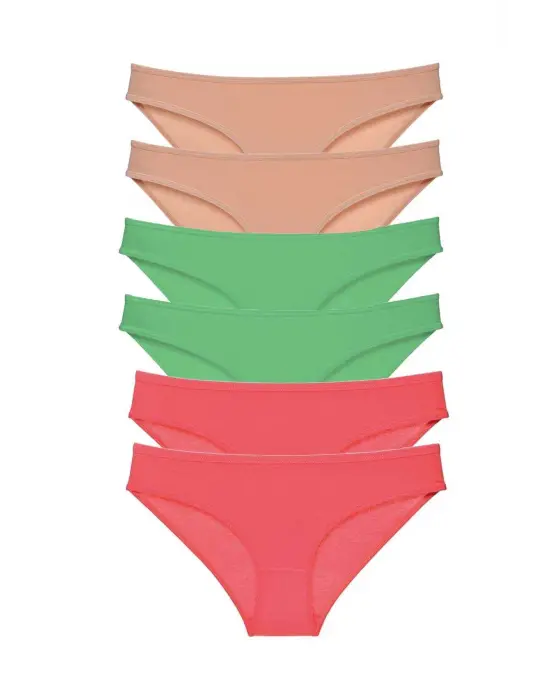 Omarı Konforlu Likralı Kadın Slip Külot Seti