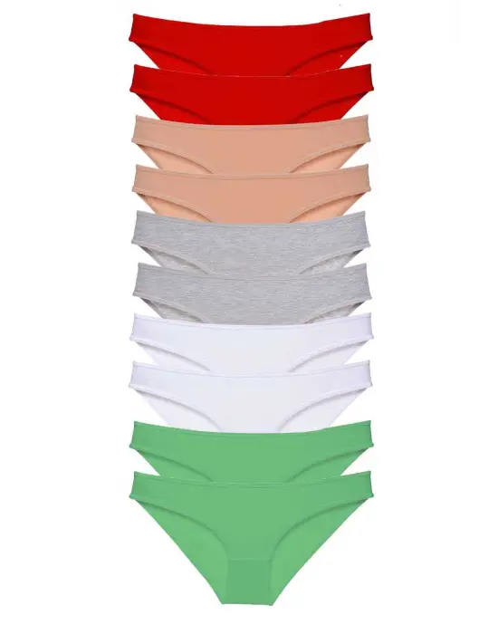 Omarı Likralı Kadın Slip Seti 10 Adet Süper Eko Stil