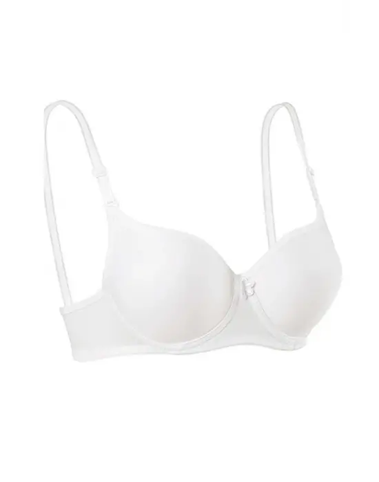 Omarı Düz Sütyen Beyaz - Destekli ve Konforlu Tasarım