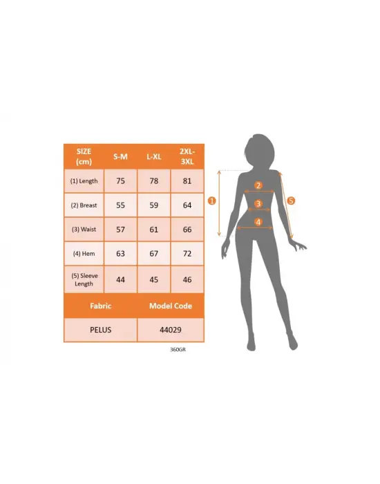 Omarı Sıcacık Peluş Bluz - Kadın Uzun Kollu