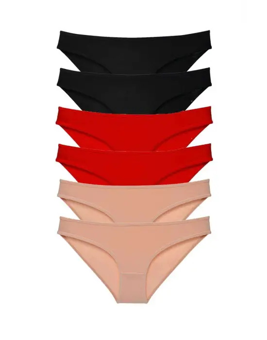 Omarı Yumuşak Likralı Kadın Slip Külot Seti