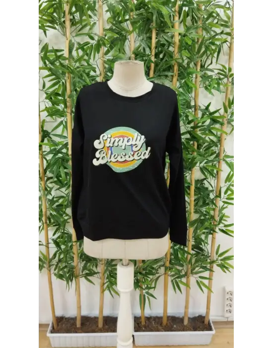 Omarı Kadın Viskon Uzun Kollu Bluz