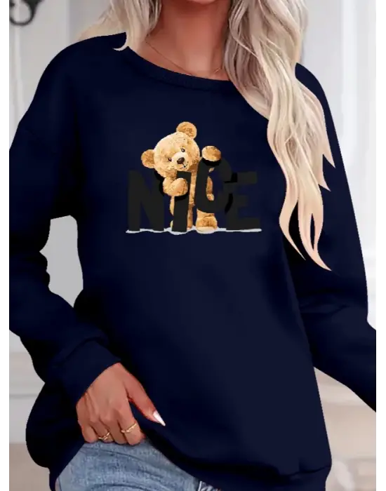 Omarı Rahat Viskon Bisiklet Yaka Bluz