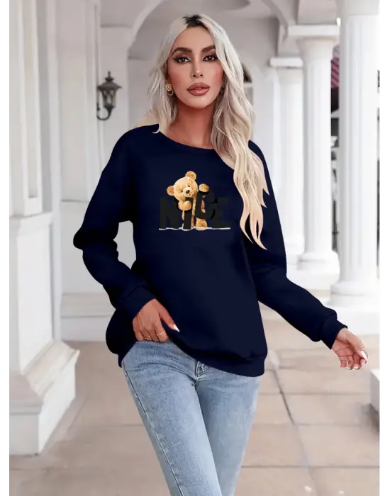 Omarı Rahat Viskon Bisiklet Yaka Bluz