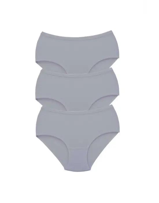 Omarı Tutku Kadın Yüksek Bel Kalın Lastik Külot Gri