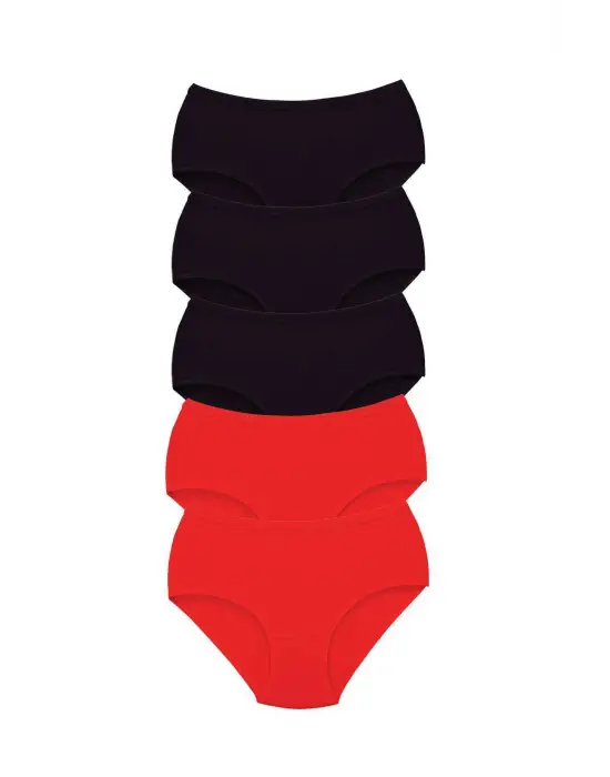 Omarı Yüksek Bel Kalın Lastik Külot Seti