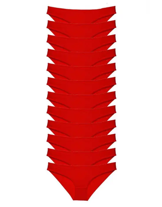 Omarı Süper Eko Set Kırmızı Kadın Slip Külot