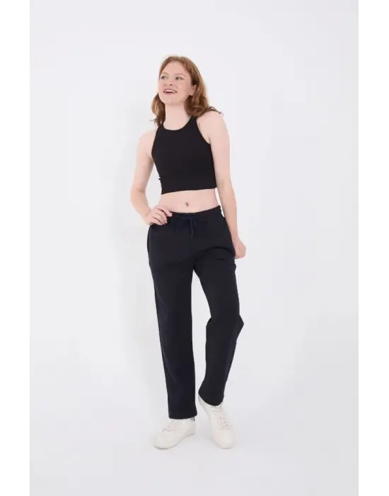 Omarı Rahat Kesim Lacivert Unisex Eşofman Pantolon