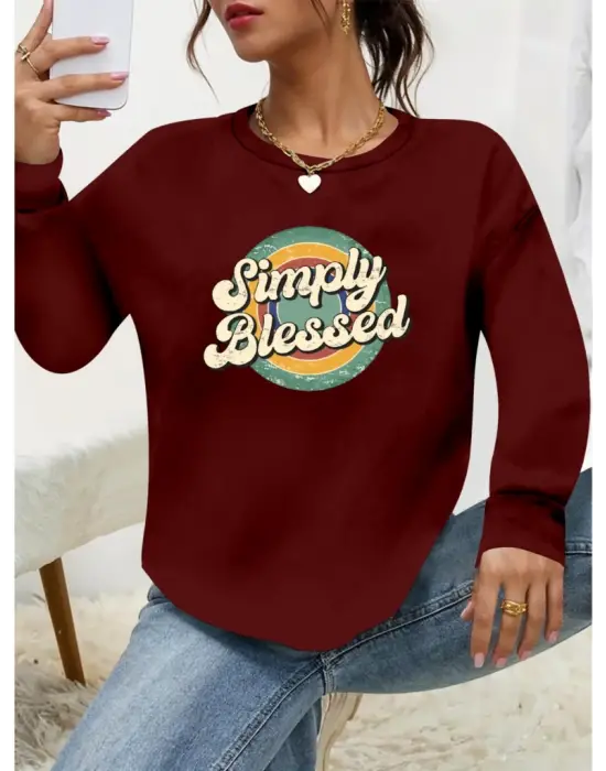 Omarı Rahat ve Şık Kadın Bisiklet Yaka Bluz