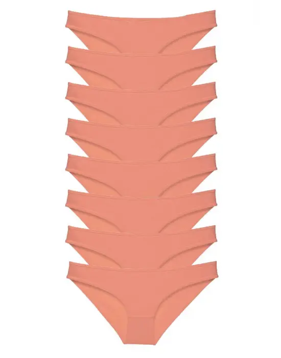 Omarı Süper Eko Likralı Kadın Slip Külot - Pudra