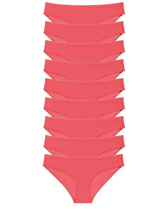 Omarı Likralı Kadın Slip Külot - Süper Eko 9lusu Fuşya Renkli