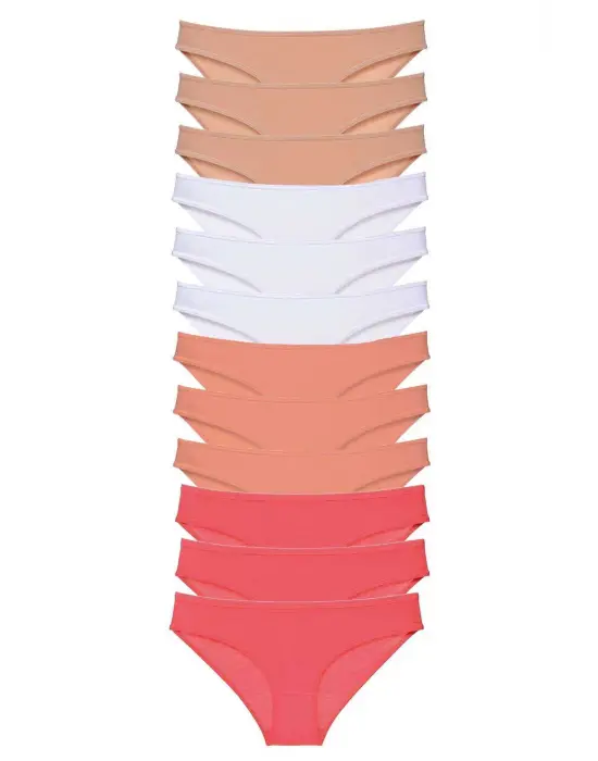 Omarı Süper Ekonomik Likralı Kadın Slip Külot Seti