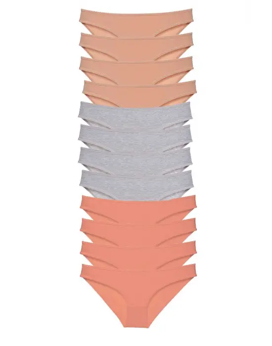 Omarı Süper Eko Set Likralı Kadın Slip Külot - Ten Gri Pudra Uyum