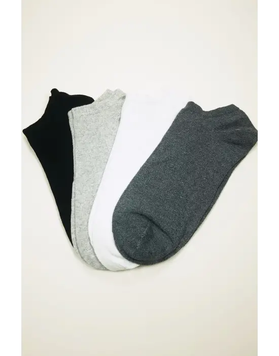 Omarı Dikişsiz Erkek Bilek Çorap Yumuşak Dokulu 4lü Set