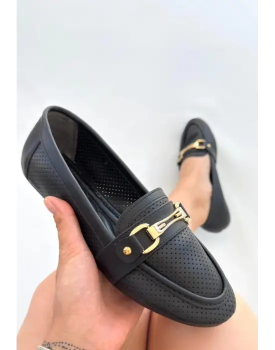 Rain Siyah Cilt Babet Ayakkabı