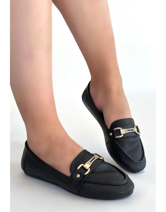 Rain Siyah Cilt Babet Ayakkabı