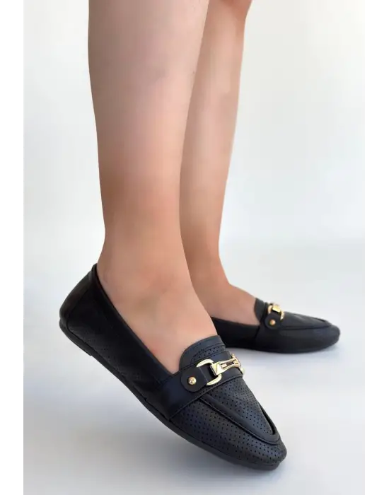 Rain Siyah Cilt Babet Ayakkabı