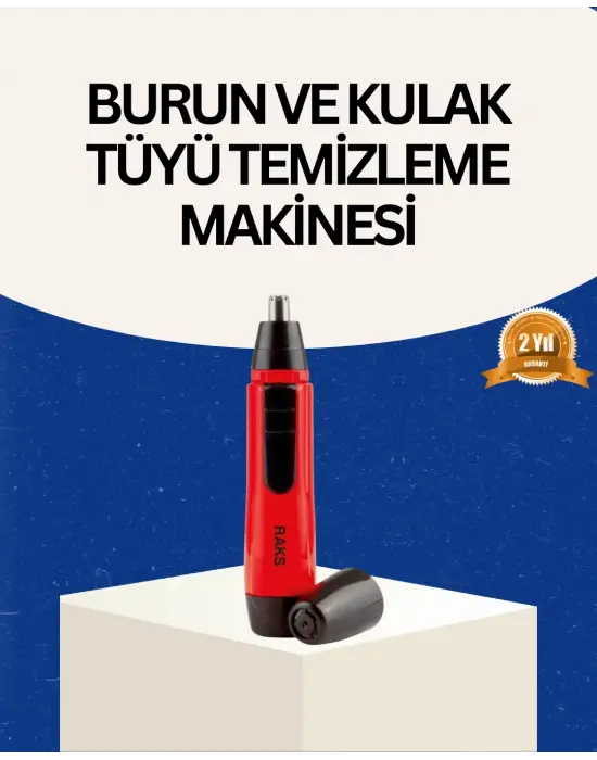 Raks Kırmızı Tüy Temizleme Cihazı Kulak Burun Pilli Ergonomik