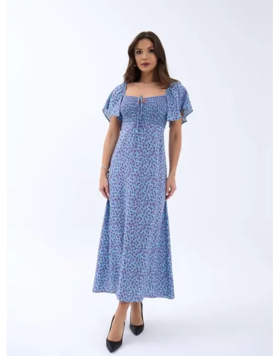 Omarı Elegan İnce Askılı Siyah Elbise