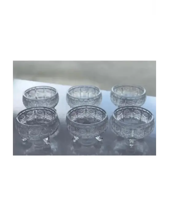 Omarı Lüks Cam Ayaklı Kase Seti