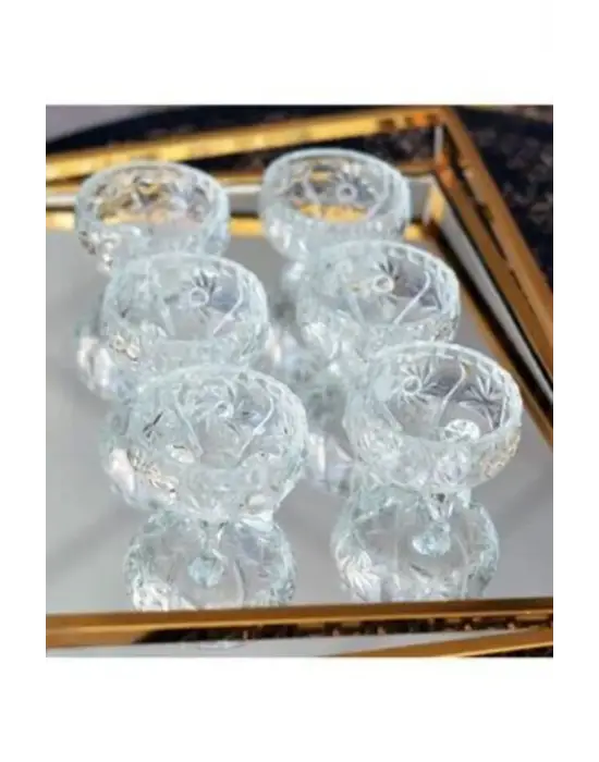 Omarı Lüks Cam Ayaklı Kase Seti