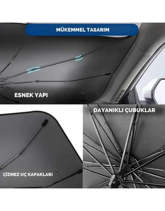 Renault Symbol, Dacia Sandero, Opel Corsa, Ford Ka, Peugeot 208 Uyumlu Oto Şemsiye