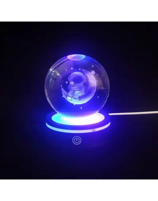 Renk Değiştiren Yeni Nesil Usb&039li Dönen Cam Küre