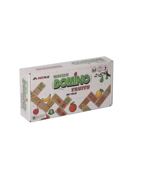 Omarı Ahşap Domino Meyve Oyun Seti