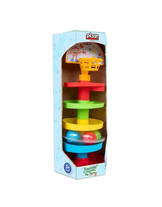 Omarı Renkli Basketli Çıngıraklı Top Oyunu