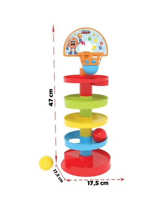 Omarı Renkli Basketli Çıngıraklı Top Oyunu