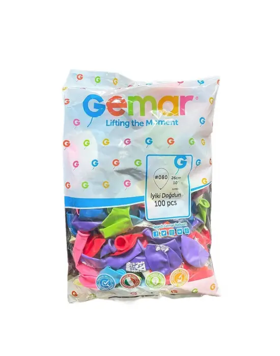 Omarı Renkli Doğum Günü Balonları Kolisinde Adet