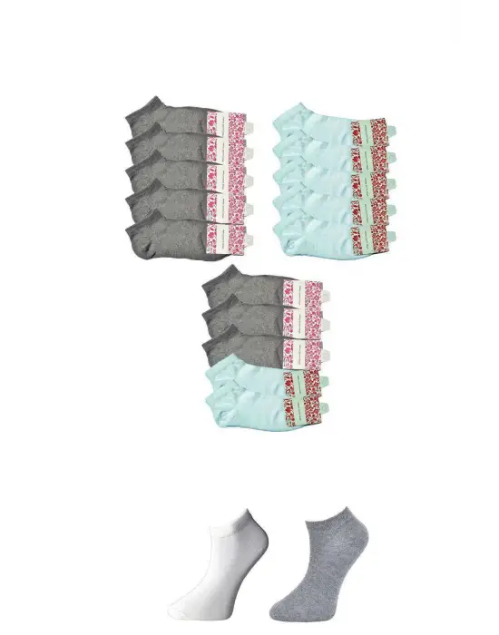 Omarı Yumuşak Dokulu Renkli Kadın Bilek Çorap Seti