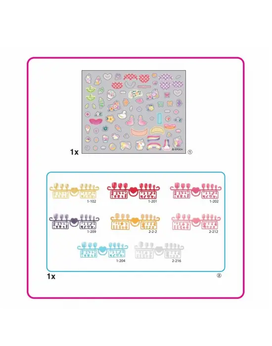 Omarı Renkli Kalpler ve Kıvrımlı Kurdeleler - Yedek Tırnak Paketi +4 yaş