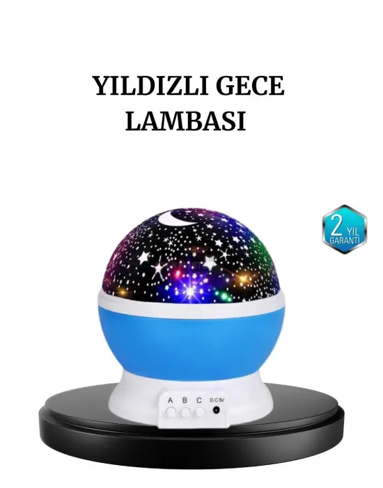 Renkli Led Gece Lambası 6 Işık Modlu Çocuk Odası Atmosfer Aydınlatma