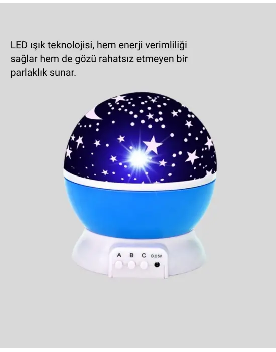 Renkli Led Gece Lambası 6 Işık Modlu Çocuk Odası Atmosfer Aydınlatma