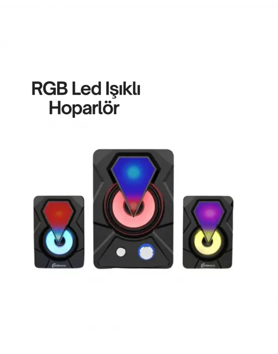 Renkli Led Işıklı Hoparlör
