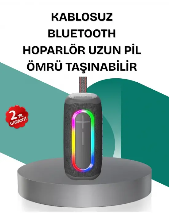 Renkli Led Işıklı Kablosuz Hoparlör Ip67 Sertifikalı