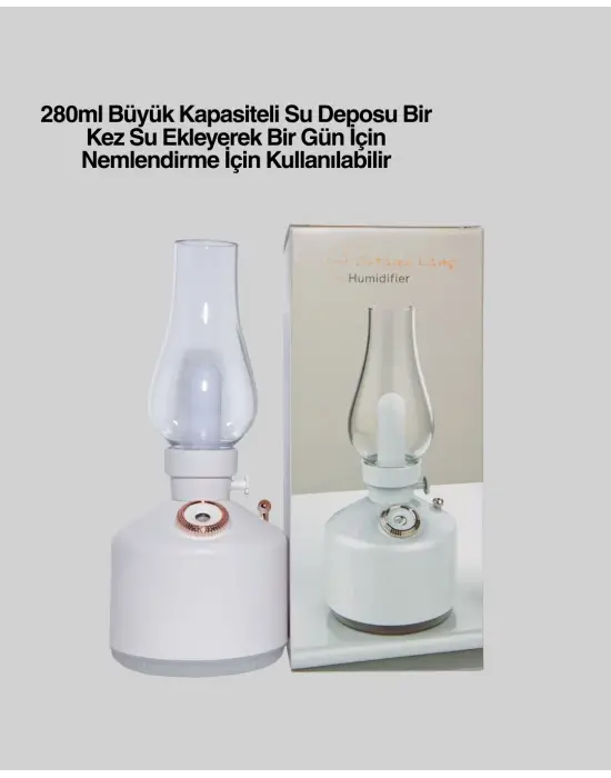Renkli Led Işıklı Retro Gaz Lambası Aroma Terapi Mist Maker