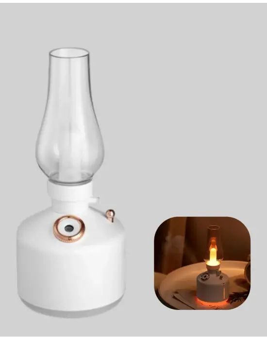 Renkli Led Işıklı Retro Gaz Lambası Aroma Terapi Mist Maker