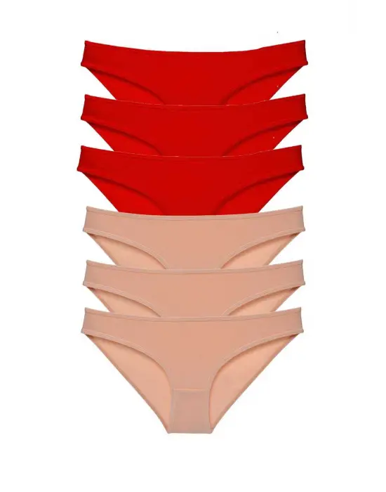 Omarı Eko Set Likralı Kırmızı Kadın Slip Külot